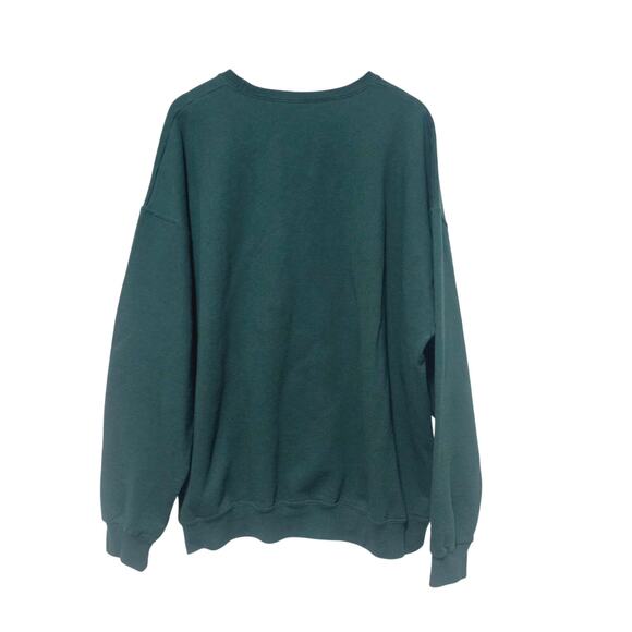 Cat Sweatshirt Womens Plus Size 3XL Crew Kitten Winter Scenery Green Casual Cozy - Picture 2 of 5